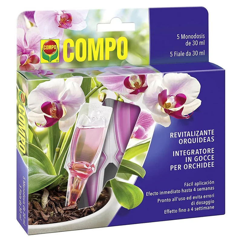 Concime nutrimento in gocce per orchidee 5 fiale Compo