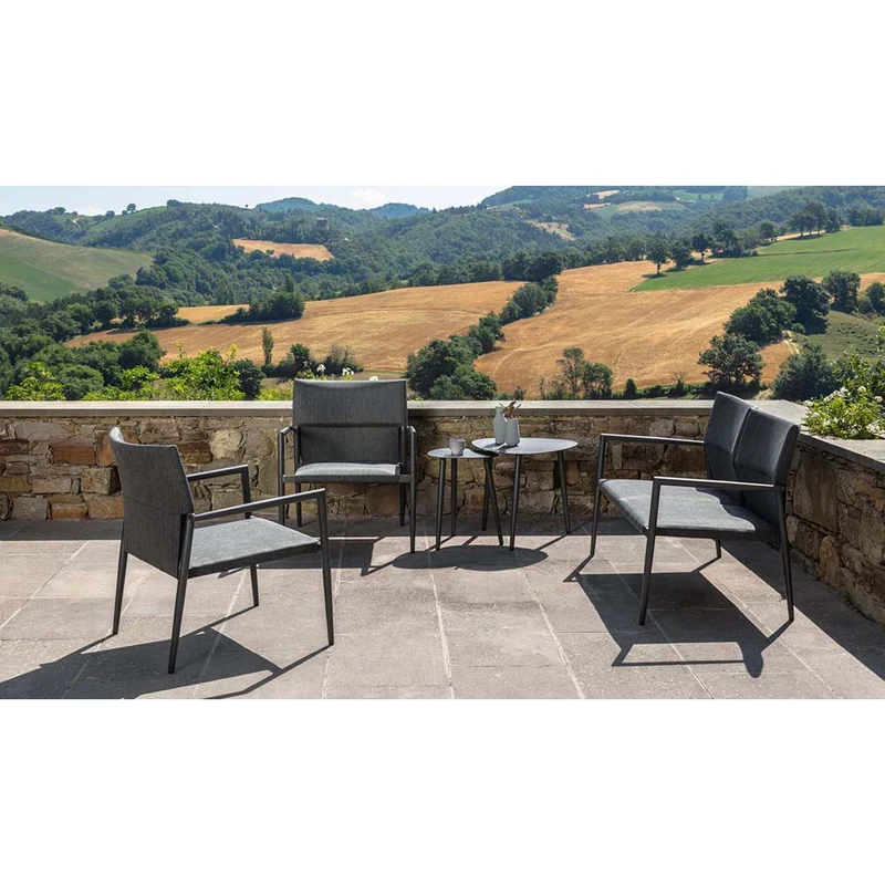 Salotto Adam Charcoal tessuto Grigio scuro Talenti