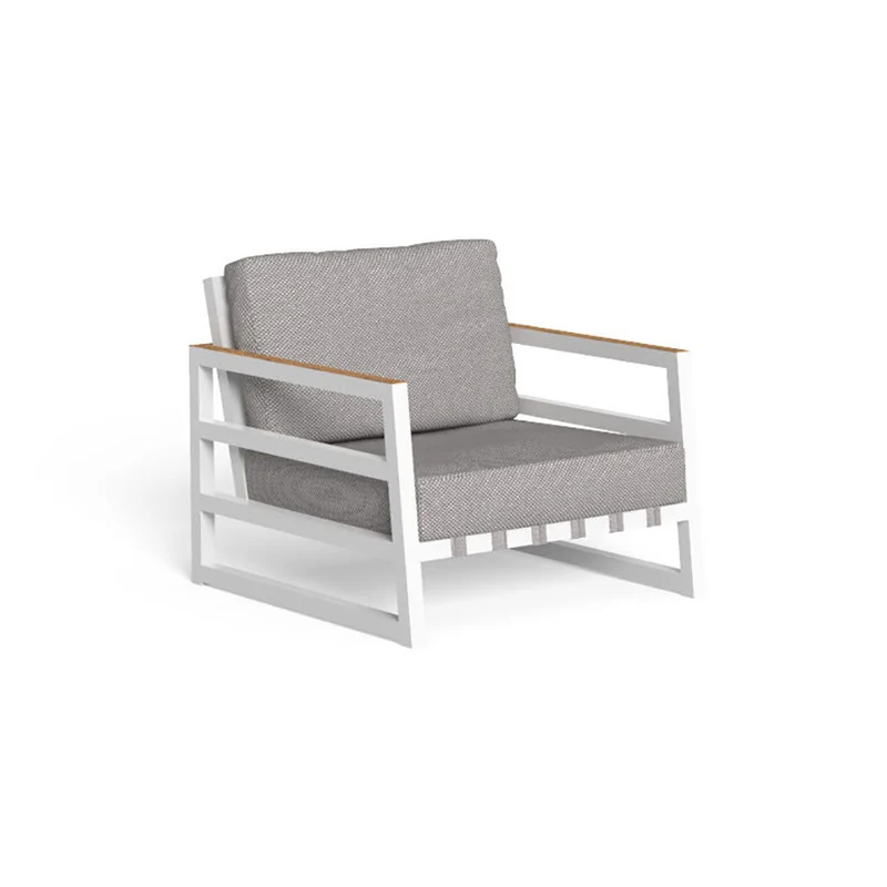 Salotto Alabama Alu con inserti in teak Talenti