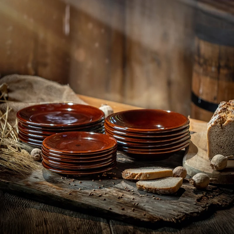 Set di 6 piatti da dessert KADAX da 19 cm in ceramica.
