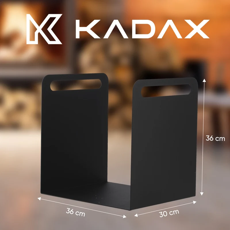 Supporto per legna da ardere KADAX, cestello in metallo per legna da ardere per camino/soffitto.