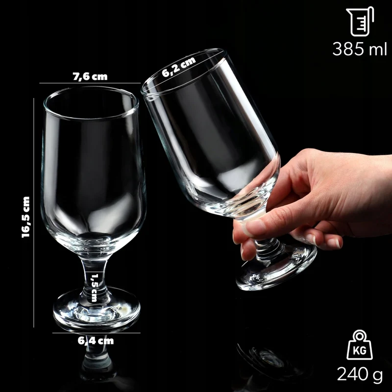 Set di 6 boccali da birra KADAX da 385 ml, confezione regalo.