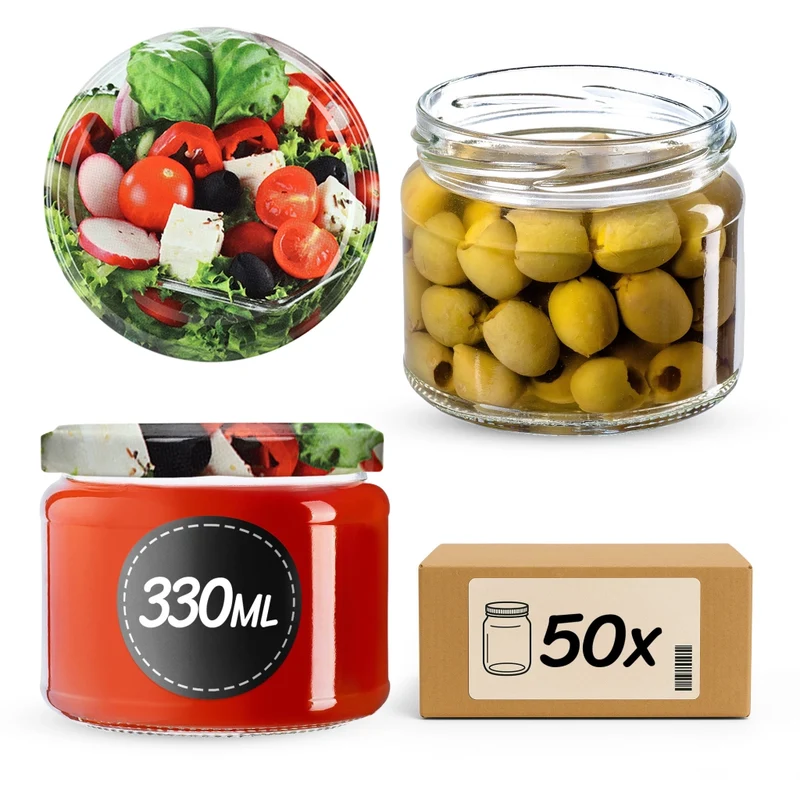 KADAX Sonka barattoli di vetro 330ml 50pz 82mm + coperchio "Mix di verdure"