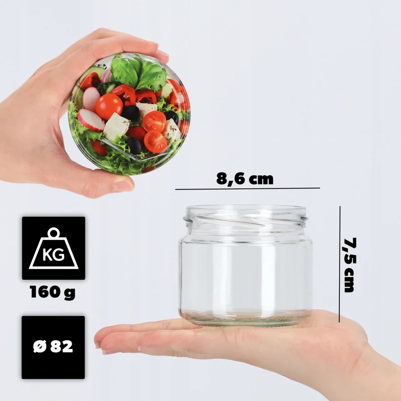 KADAX Sonka barattoli di vetro 330ml 50pz 82mm + coperchio "Mix di verdure"