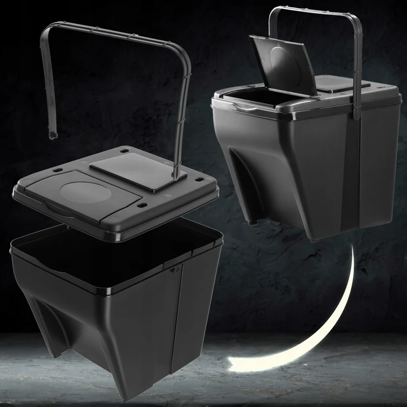 Pattumiere KADAX 4x25L Contenitore per rifiuti per la raccolta differenziata con adesivi