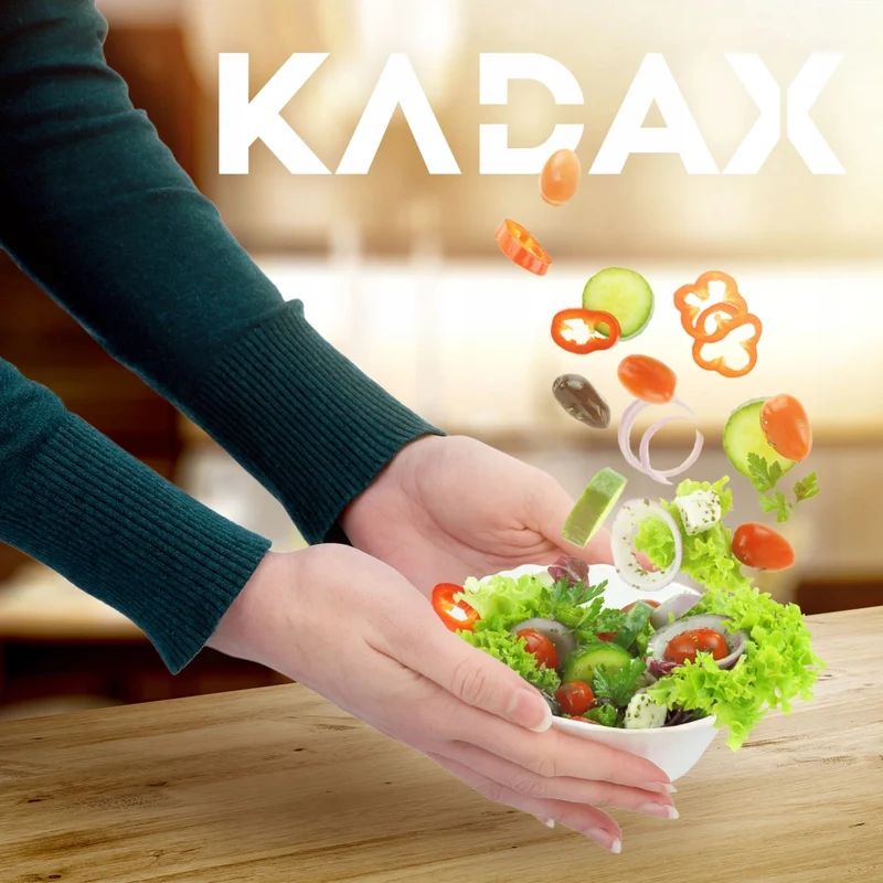 Ciotola da insalata in vetro KADAX, ideale per insalata, frutta e snack, bianca, 13 cm.