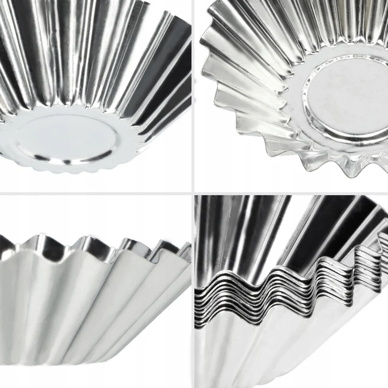 Set di 10 stampi in metallo KADAX per muffin, cupcake e crostatine, 7 cm