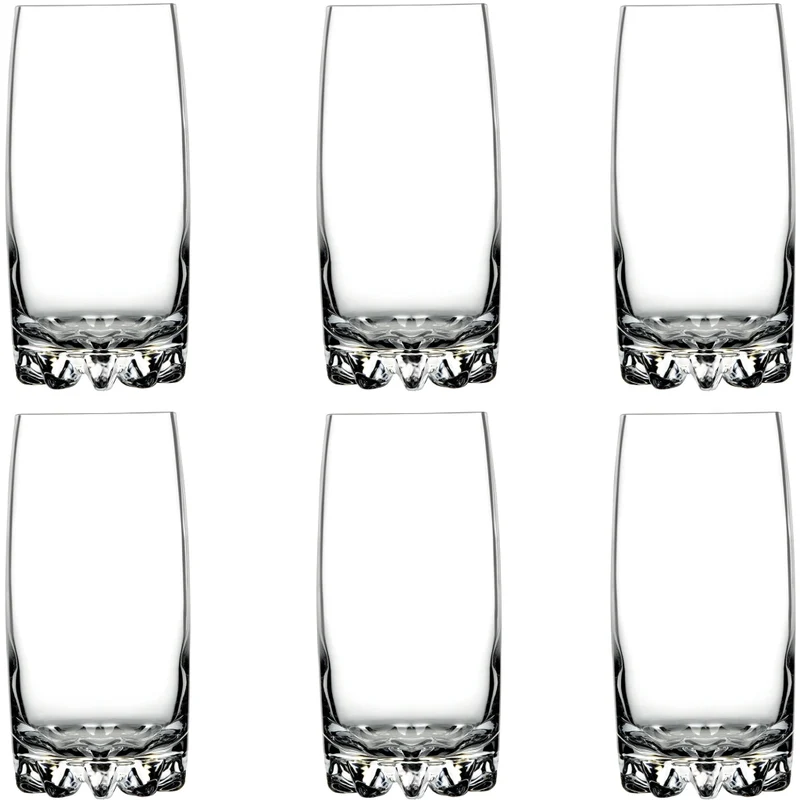 Bicchieri KADAX per bevande, whisky, succhi di frutta, set da 6 bicchieri, 365 ml