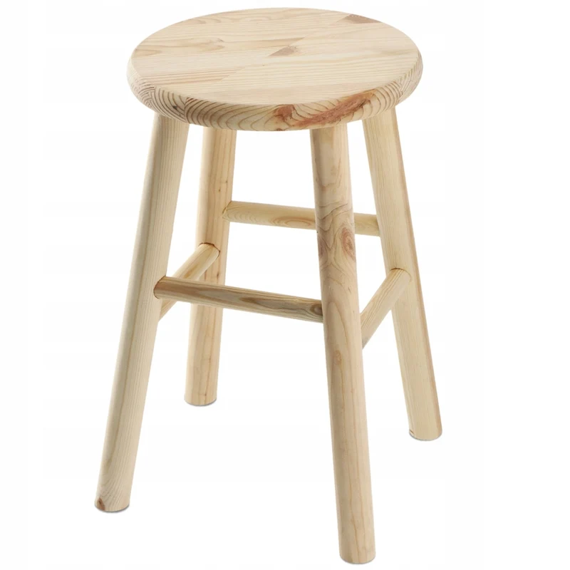 Sgabello da cucina in legno KADAX, 46 cm, in pino massello.