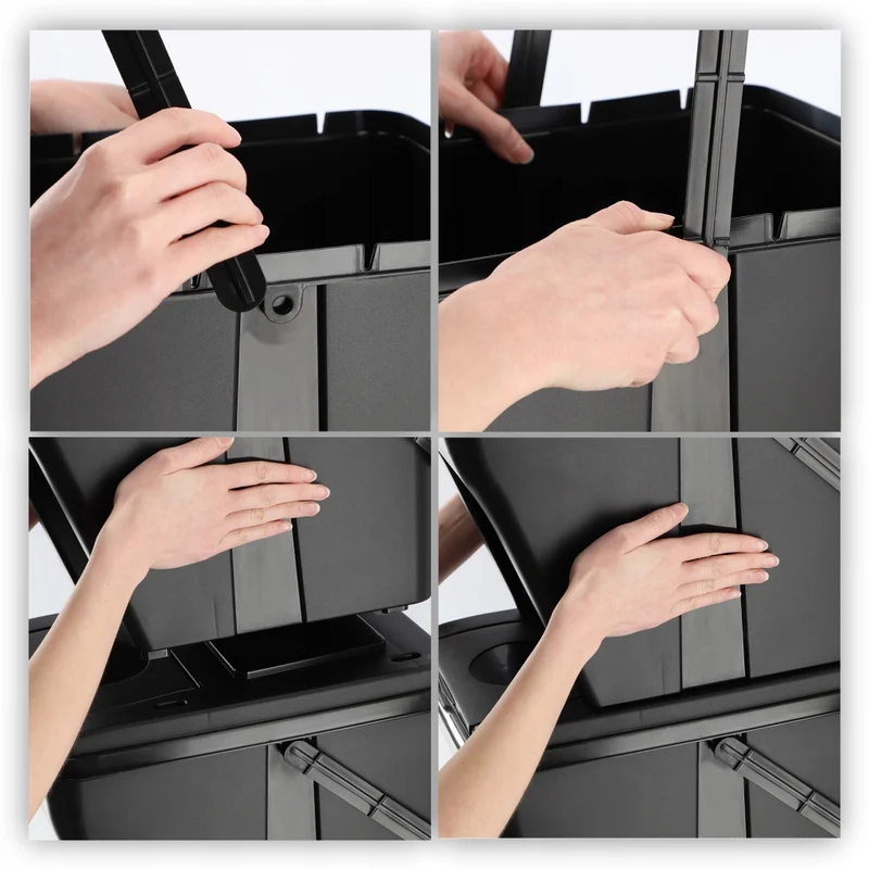 Set di 3 adesivi per contenitori per rifiuti KADAX da 25 litri, per la raccolta differenziata.