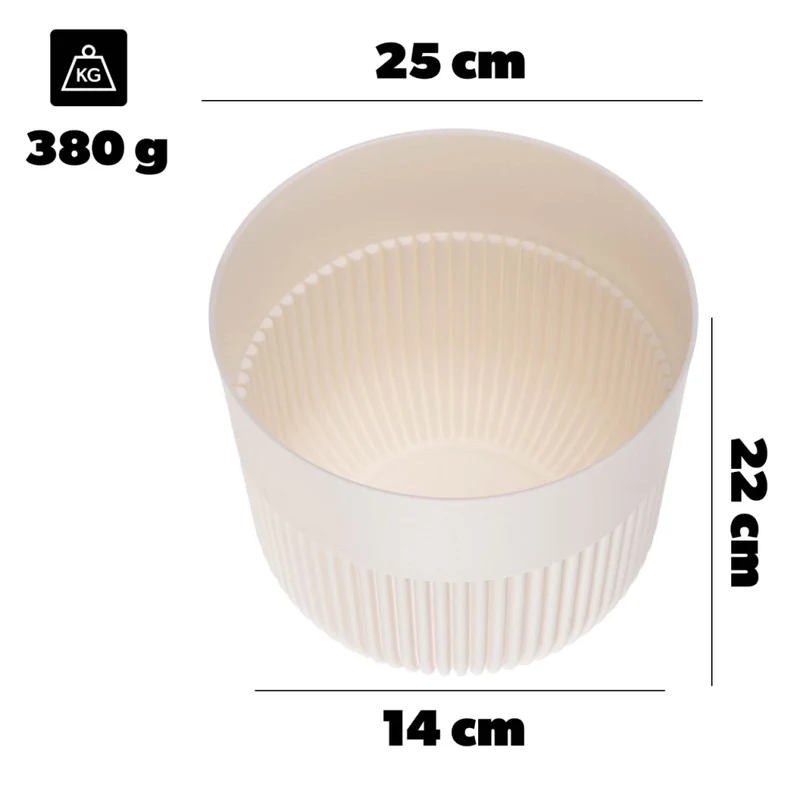 KADAX Doniczka Alia DAL25 ekri K17077