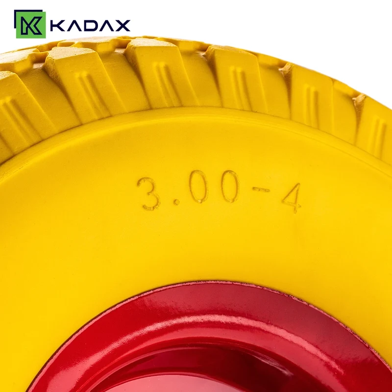 KADAX Kółka do taczek 3.00-4 PU 551031 żółta opona K16352