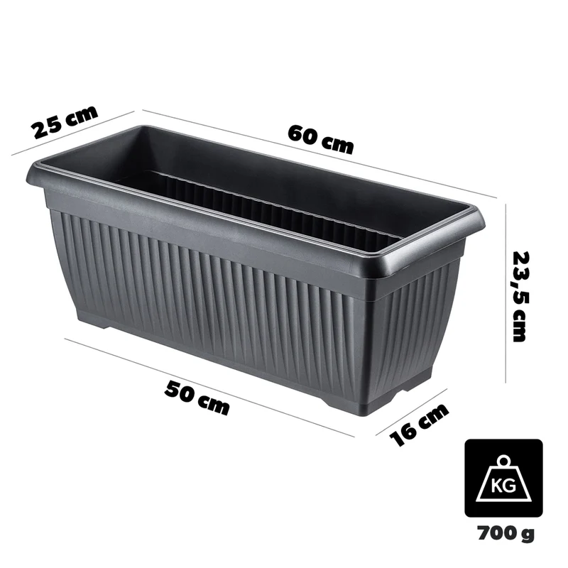 KADAX Doniczka DTT600-S433 Terra antracytowy <