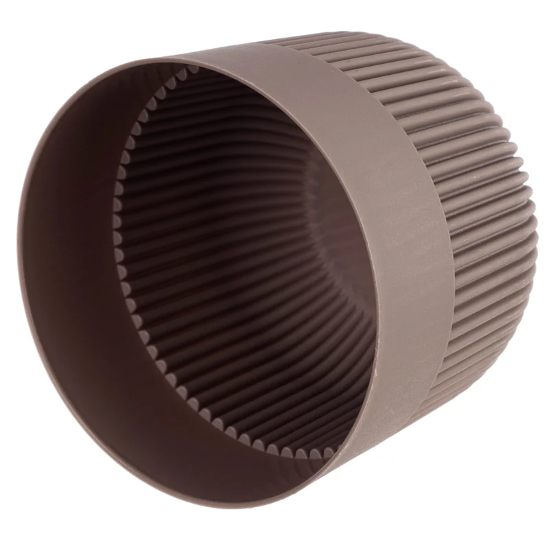 Vaso da fiori KADAX, Coprivaso, 15 cm, Plastica, Rotondo, A coste, Beige
