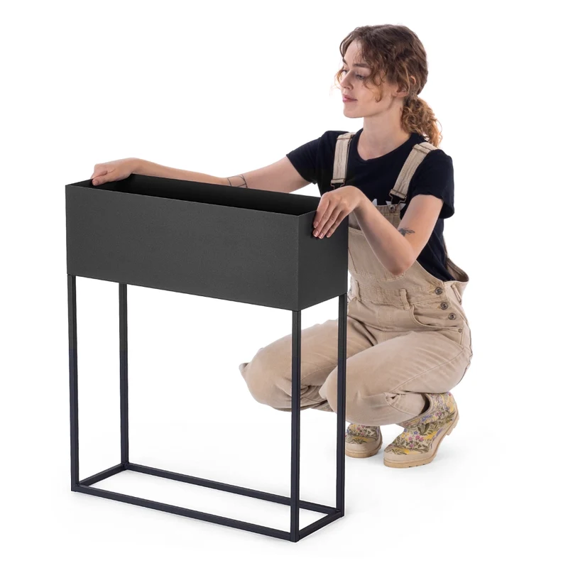 Supporto per fiori KADAX Loft in metallo, vaso da fiori verticale 60x70cm