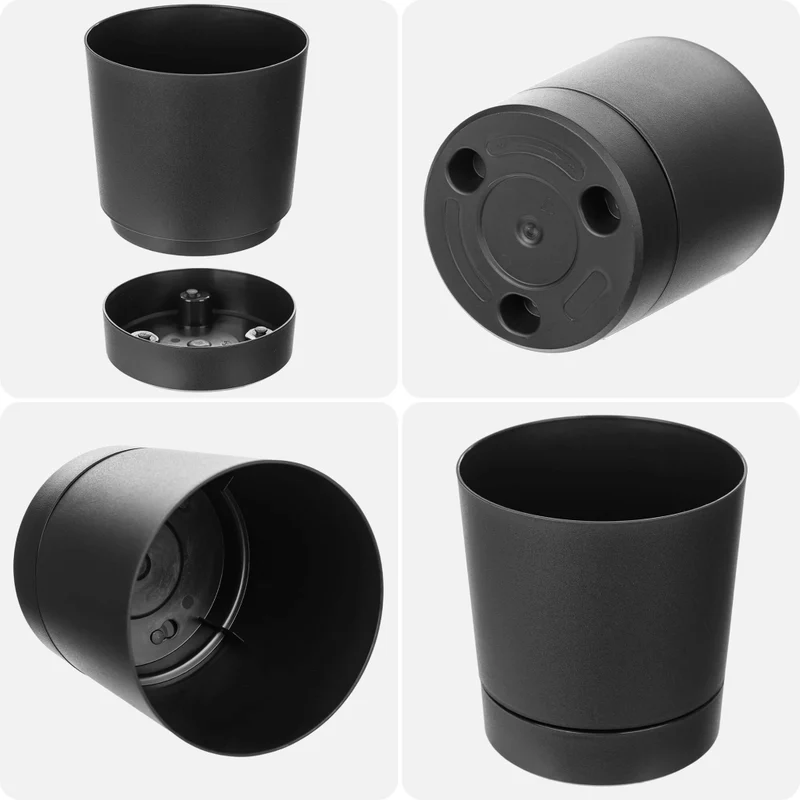 Vaso da fiori KADAX con supporto, rotondo, in plastica, 27,5 cm