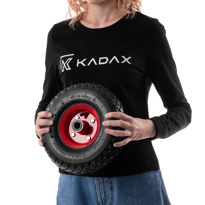 KADAX Kółka do taczek 3.00-4 Pneumatyczne 551032 czerwone K16353