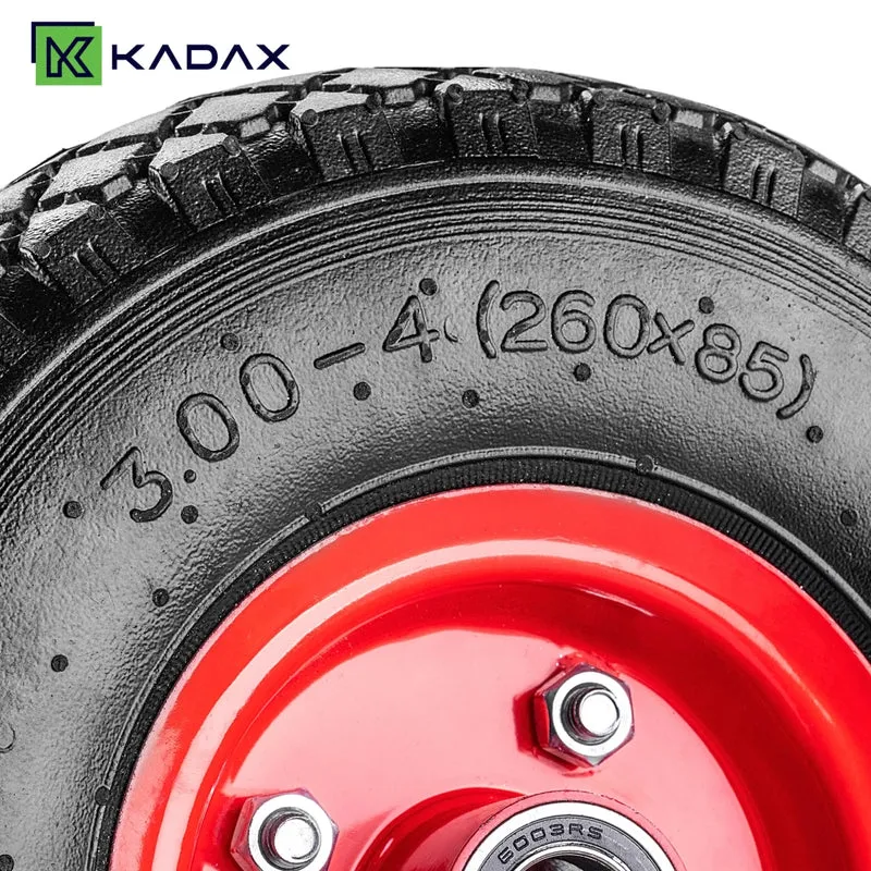 KADAX Kółka do taczek 3.00-4 Pneumatyczne 551032 czerwone K16353