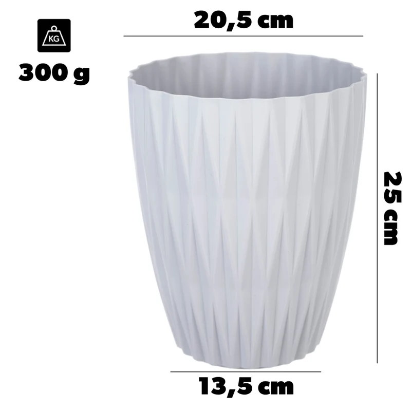 KADAX Doniczka Caro Petit 21 szara lodowa 5760-011
