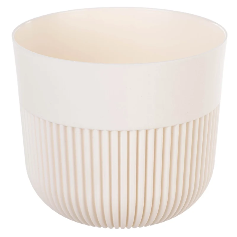 Vaso da fiori KADAX, Coprivaso, 11 cm, Plastica, Rotondo, A coste, Pianta