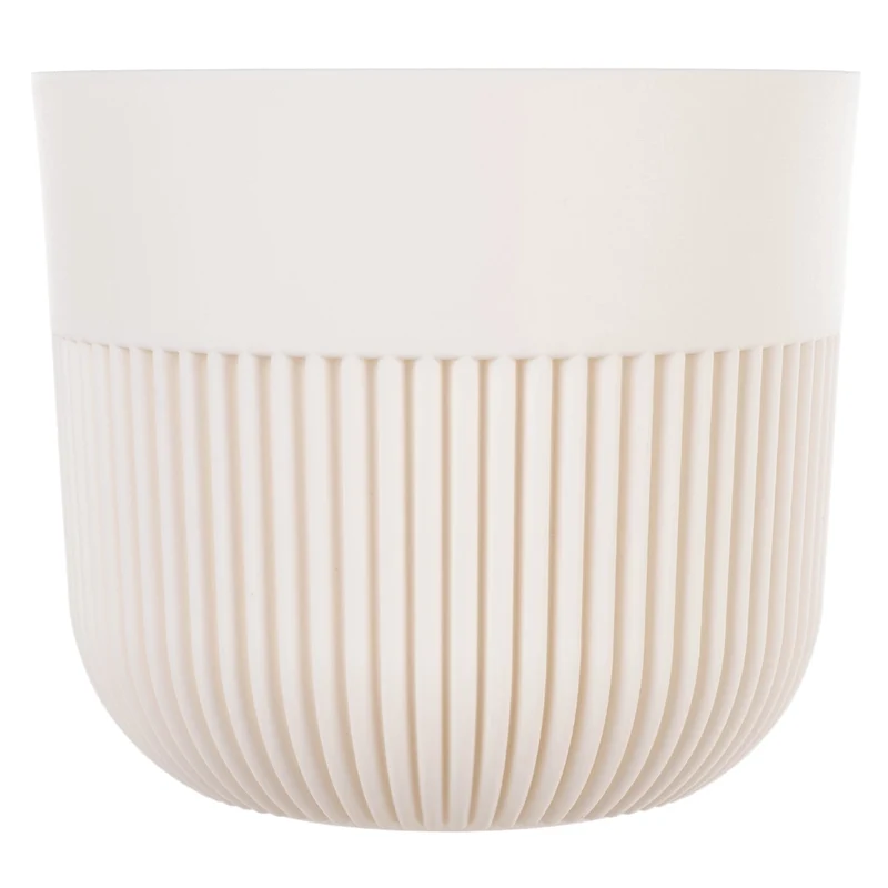 Vaso da fiori KADAX, Coprivaso, 11 cm, Plastica, Rotondo, A coste, Pianta