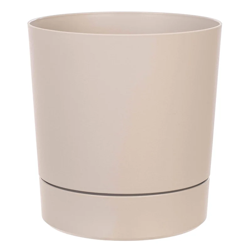 Vaso da fiori KADAX con supporto, rotondo, in plastica, 14,5 cm