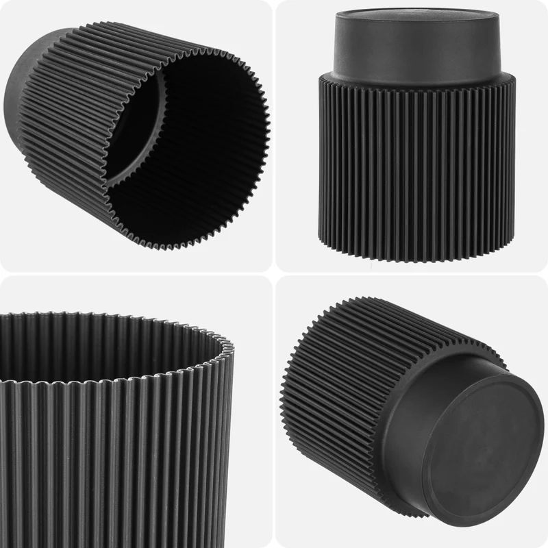 Vaso da fiori KADAX 17 cm, copertura per piante, vaso da fiori in plastica nera