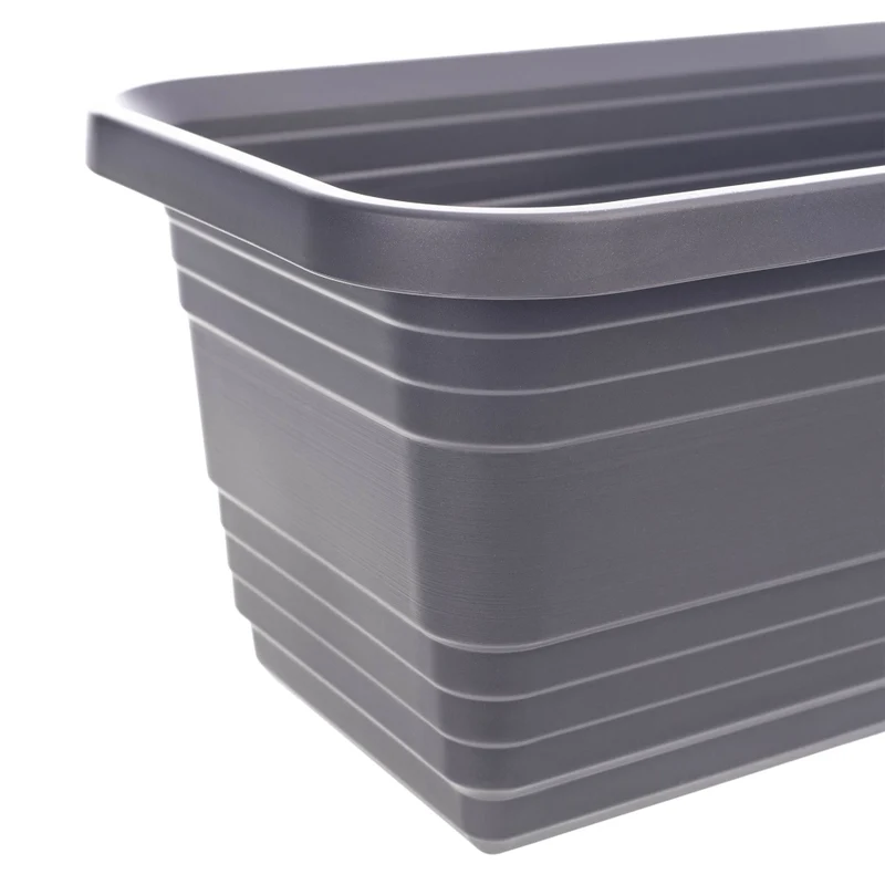 Fioriera da balcone KADAX, vaso da fiori, 80 cm, antracite, fioriera Kadax
