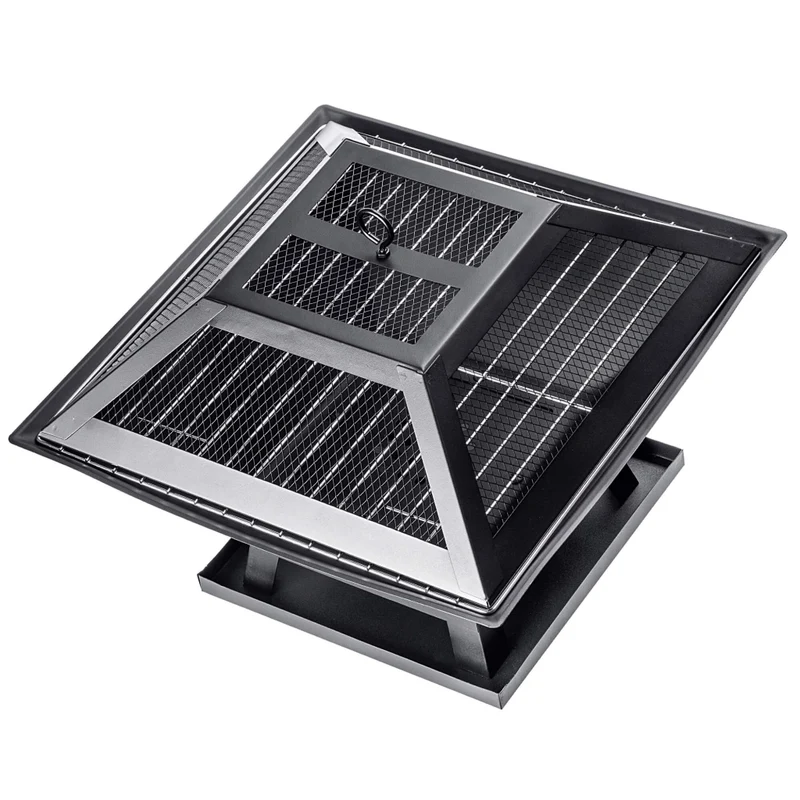 Barbecue a carbone da giardino KADAX, braciere, griglia con coperchio, 46 cm