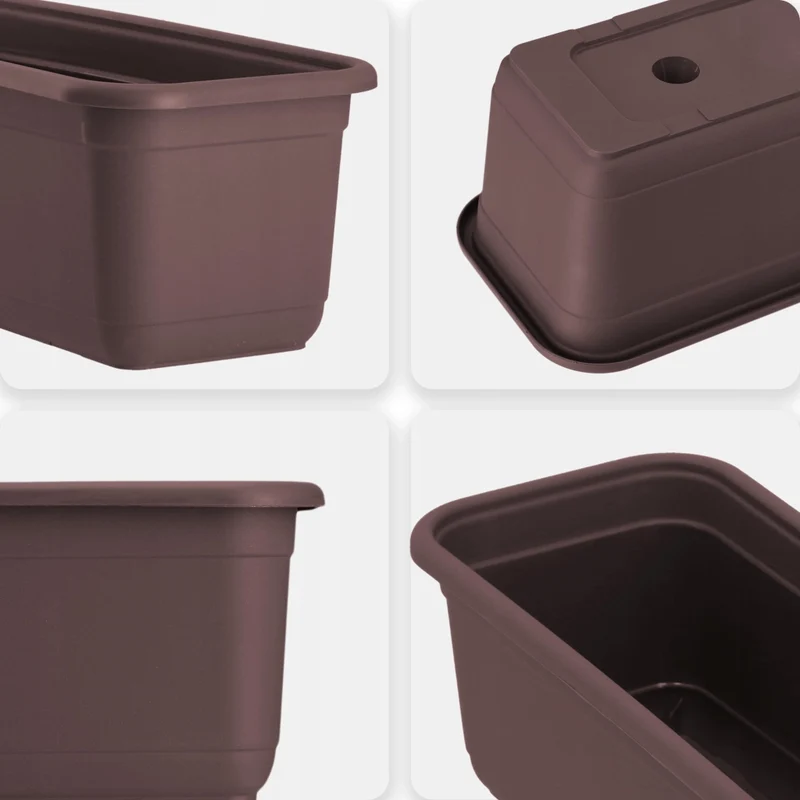 Vaso da fiori rettangolare in plastica KADAX per balcone, 80 cm.