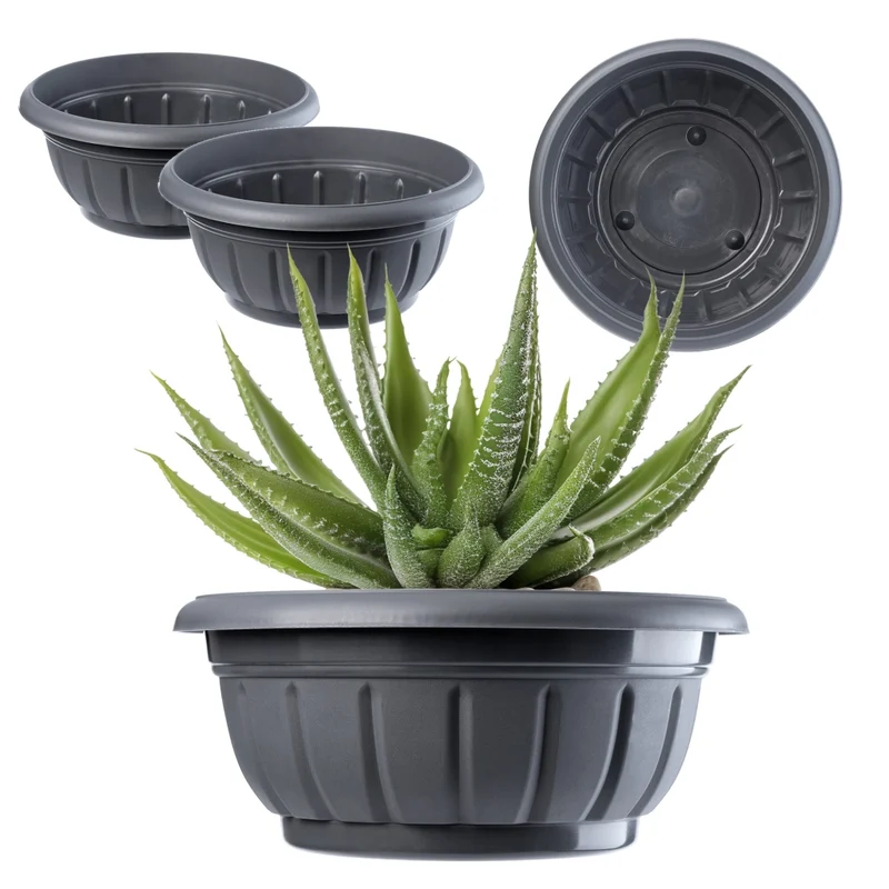 KADAX Coprivaso per fiori, ciotola, cimitero, tomba, fiori, plastica, cimitero, 2 cm, 2 pezzi