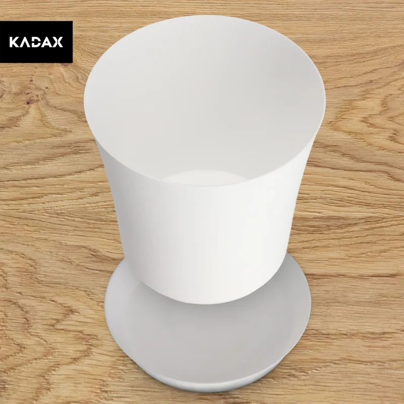 Vaso da fiori KADAX con supporto, coperchio, ciotola rotonda, 11 cm, bianco