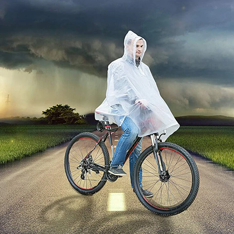 Poncho Mantella Impermeabile Antipioggia Giacca Anti Pioggia PVC con Cappuccio