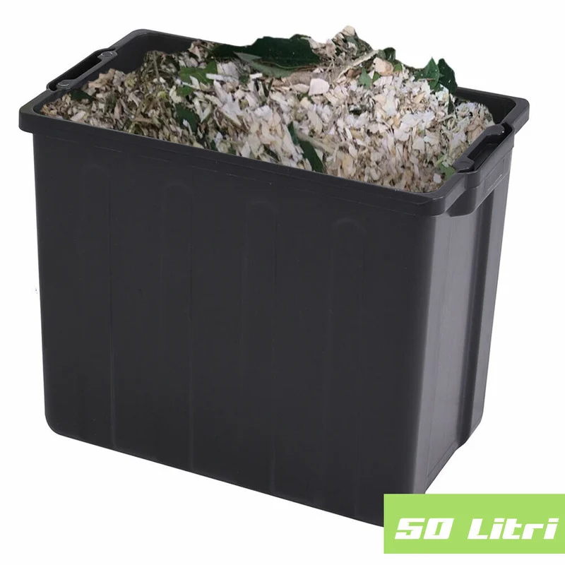 Biotrituratore Elettrico Tritafoglie 2500W Trituratore Compostaggio Foglie 50LT
