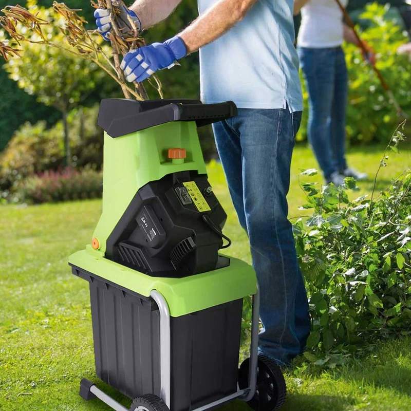 Biotrituratore Elettrico Tritafoglie 2500W Trituratore Compostaggio Foglie 50LT