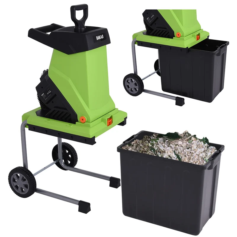 Biotrituratore Elettrico Tritafoglie 2500W Trituratore Compostaggio Foglie 50LT