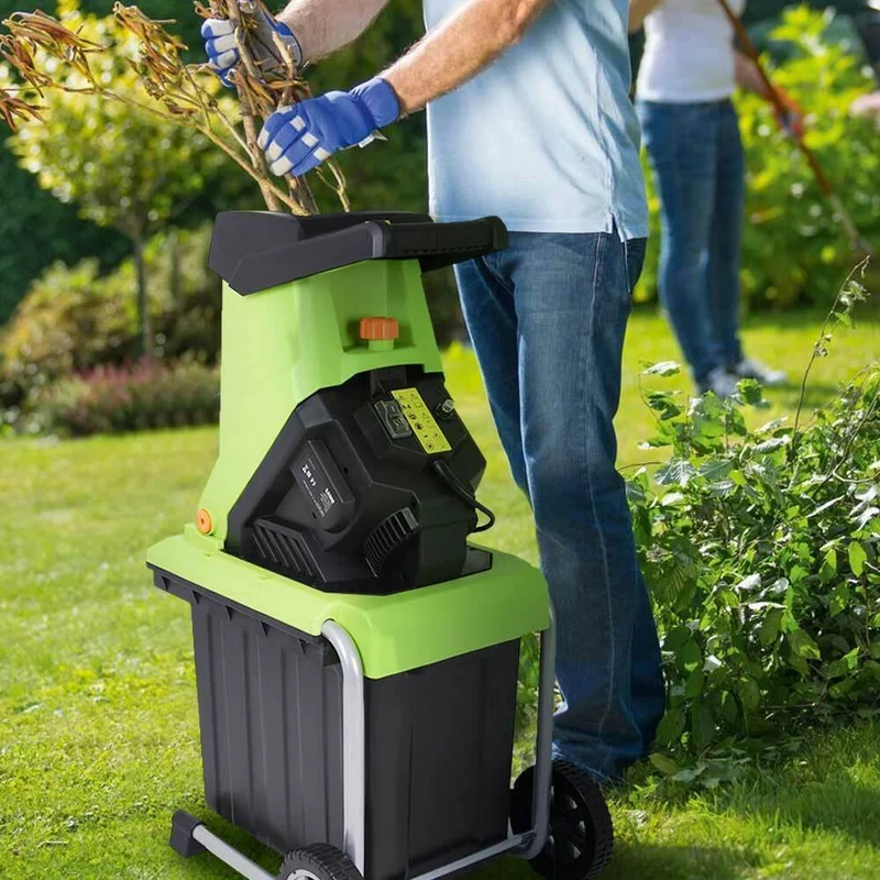 Biotrituratore Elettrico Tritafoglie 2500W Trituratore Compostaggio Foglie 50LT