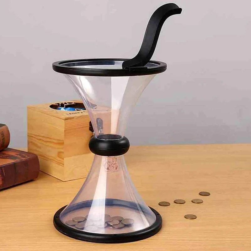 Salvadanaio Monete Vortex Salvadanaio Movimento Vortice 26x18cm Trasparente