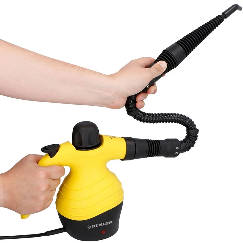 Pulitore a Vapore Portatile 1050W Dunlop 360ml 100 gradi con Accessori Pulizia