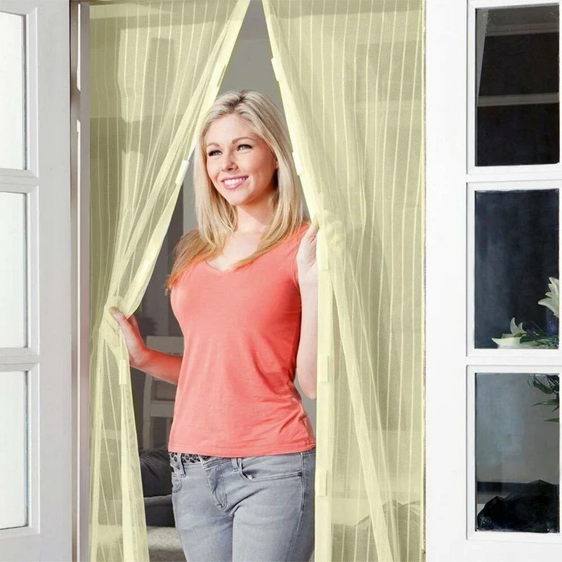 Tenda Zanzariera Magnetica Calamita Ermetica Porta Finestre Camper 140x240 Beige