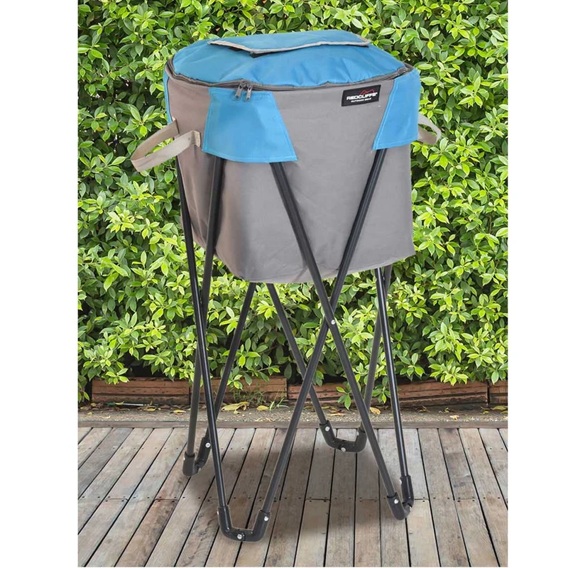 Borsa Termica con Supporto Cavalletto per Campeggio Mare Spiaggia Gite 40x85cm