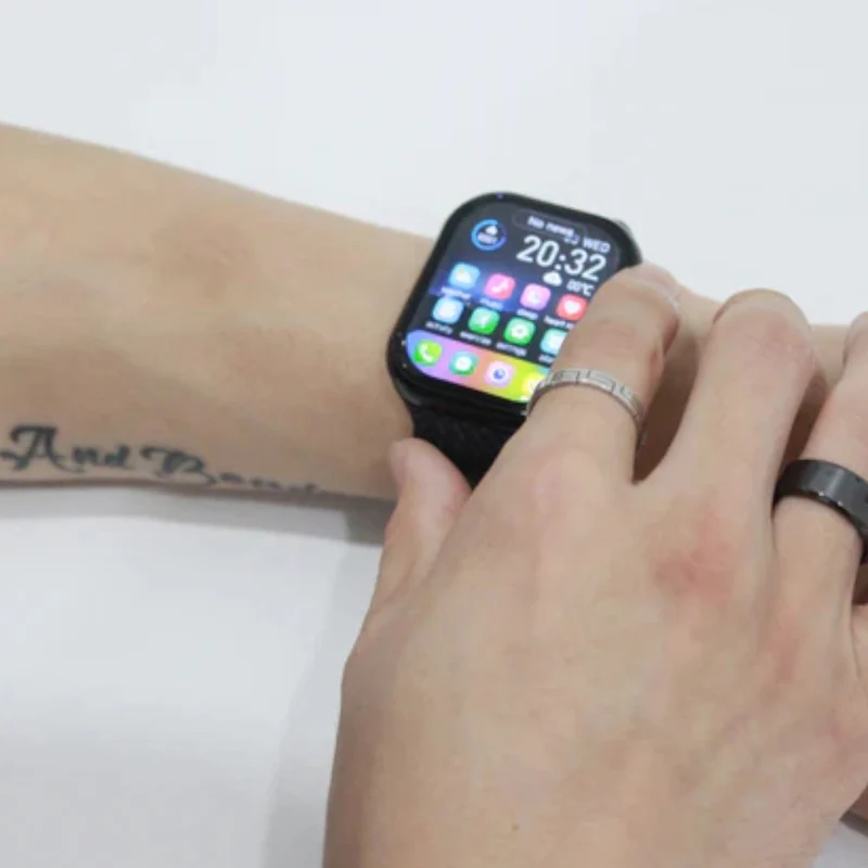 Smartwatch orologio touch digitale premium black con display e cinturino 42-49 mm
