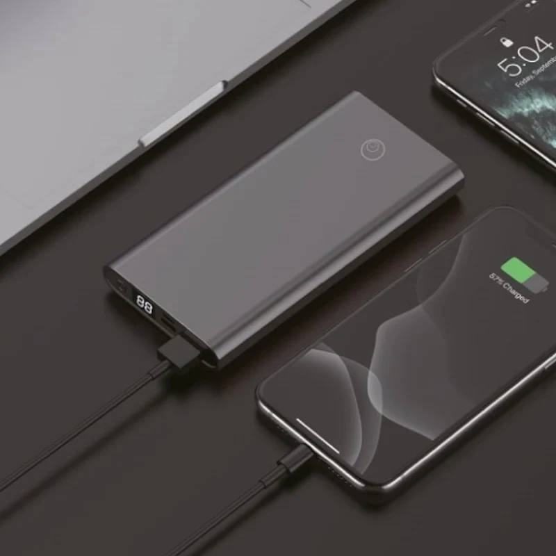 Powerbank 10000 mah con 2 porte usb per dispositivi lostech 2a