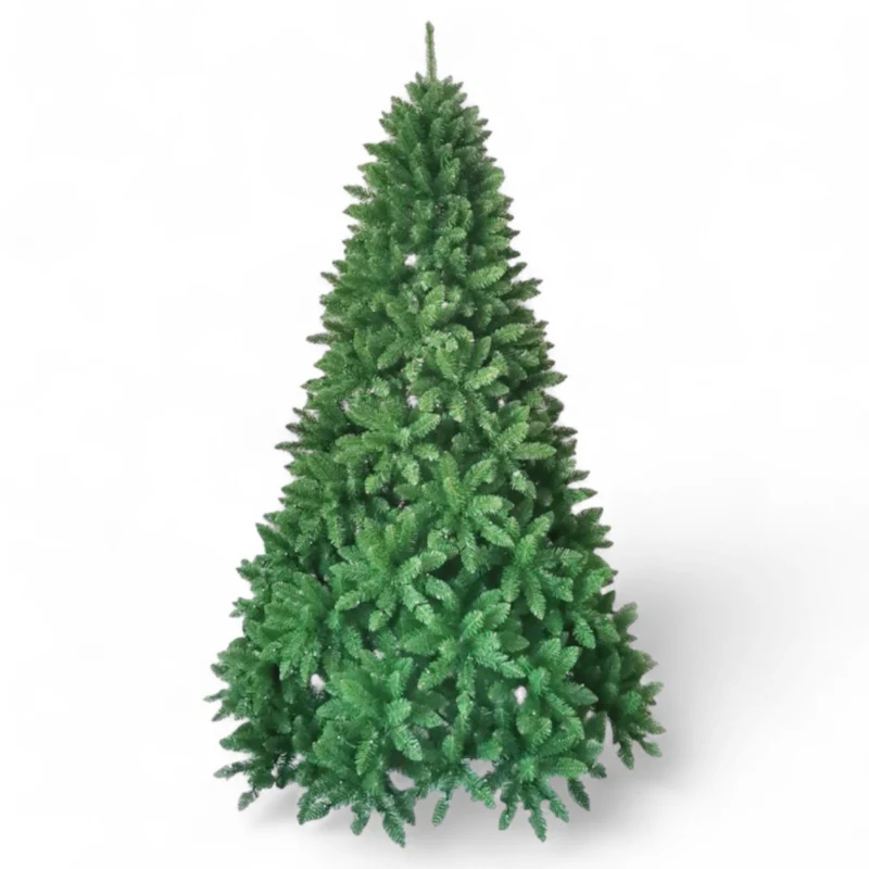 Albero di natale verde con rami in pvc e base in metallo Himala