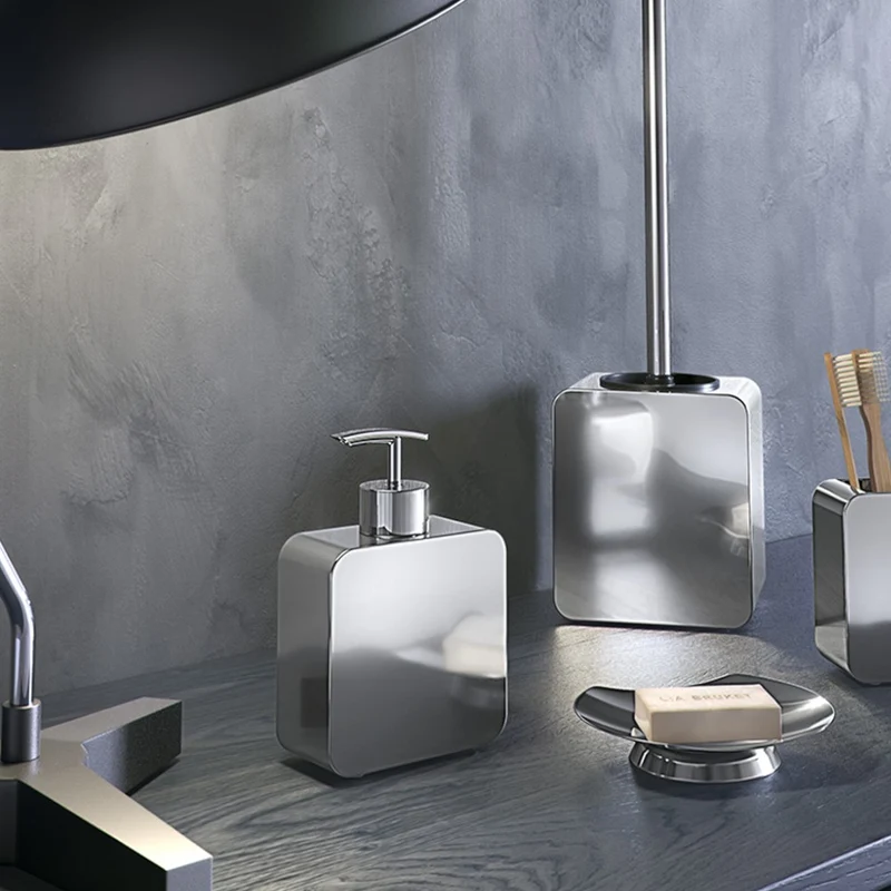 Dosasapone cromato in acciaio inox con erogatore Polaris