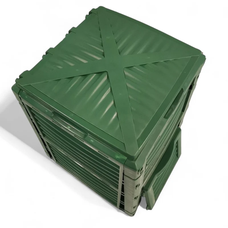 Compostiera da giardino 300 litri in resina verde