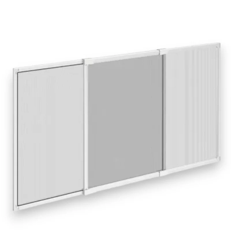 Zanzariera in fibra con telaio alluminio componibile bianco rete grigia protezione finestre