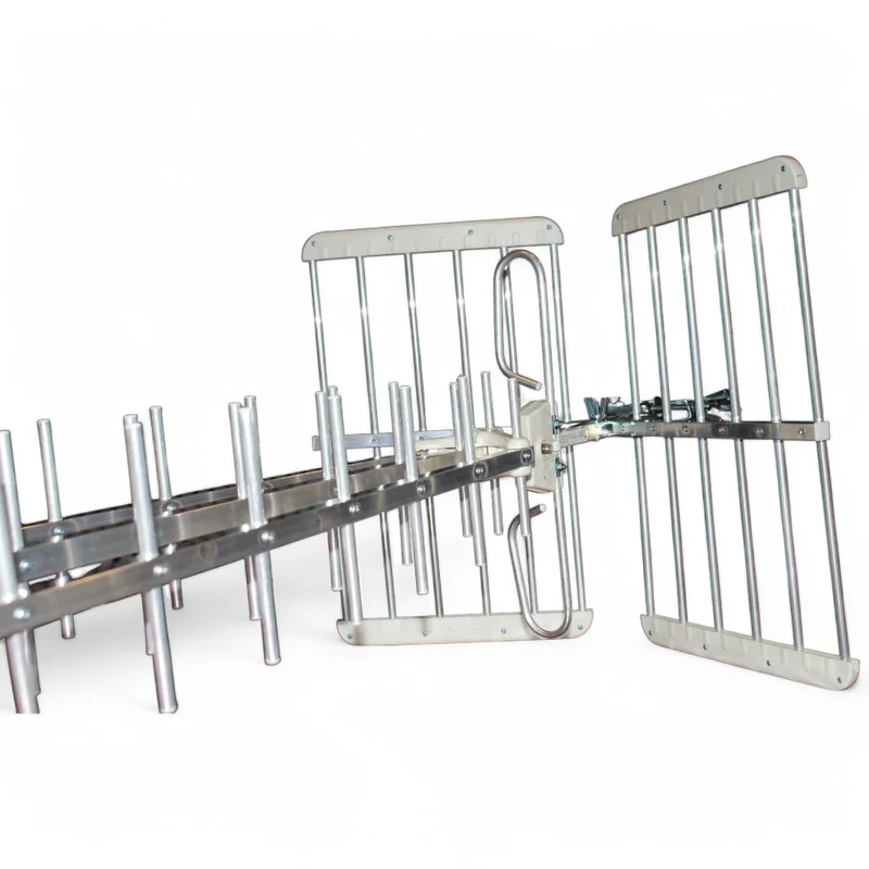Antenna digitale terrestre esterno 38 elementi banda uhf 5g lte alluminio plastica bianca dvb-t2 hevc main 10 hd uhd