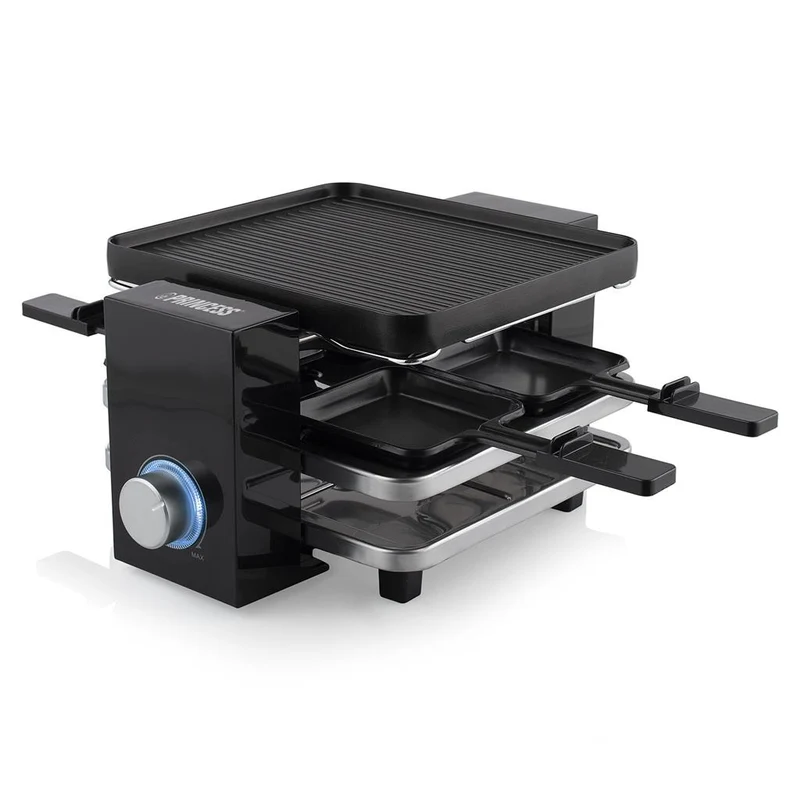 Bistecchiera Raclette Nero 4 Griglie 50x60cm 700W