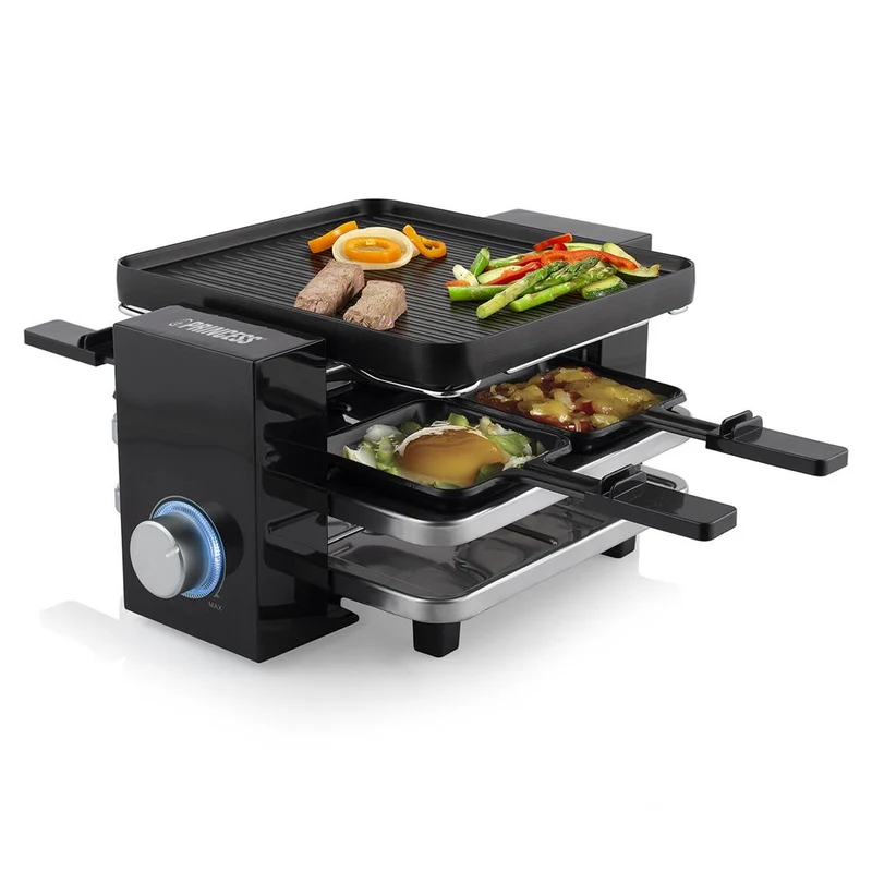 Bistecchiera Raclette Nero 4 Griglie 50x60cm 700W